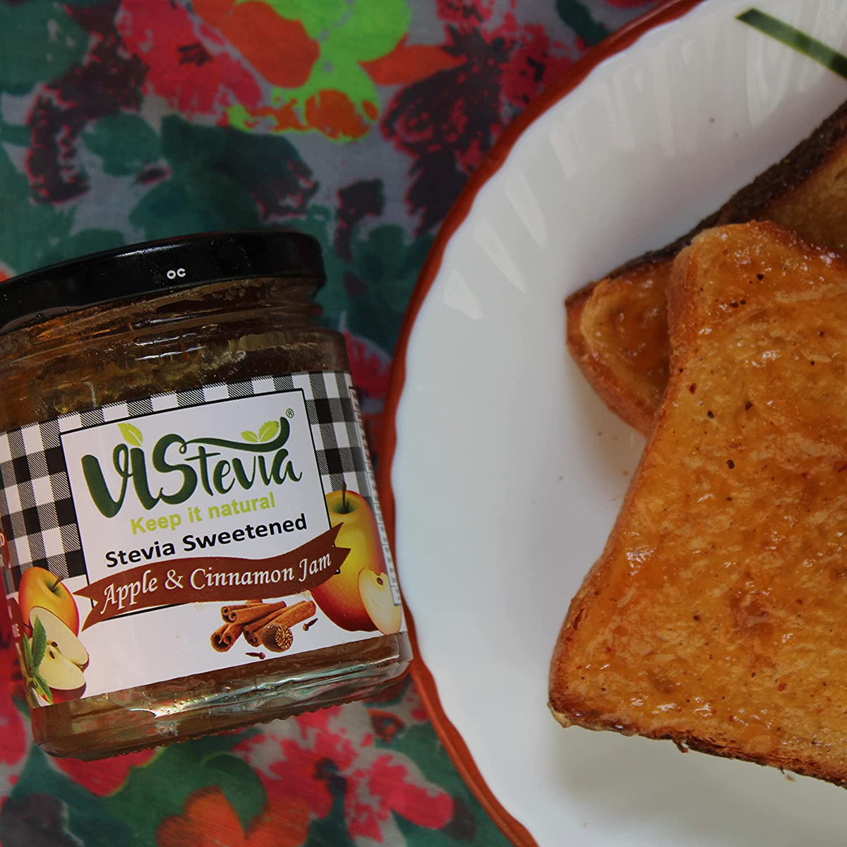 Sugar-Free Stevia Apple & Cinnamon Jam - 220gm