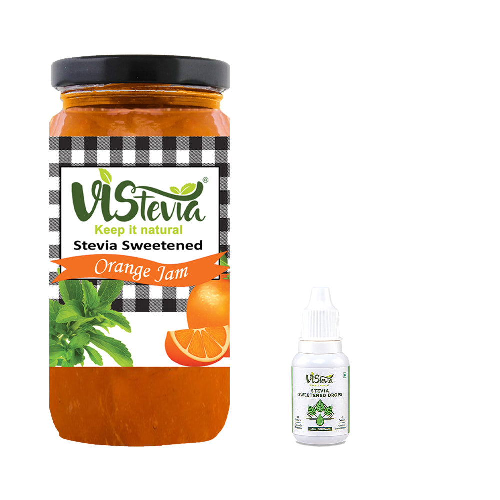Vistevia Sugar-Free Stevia Orange Jam & 100% Natural Liquid Drops