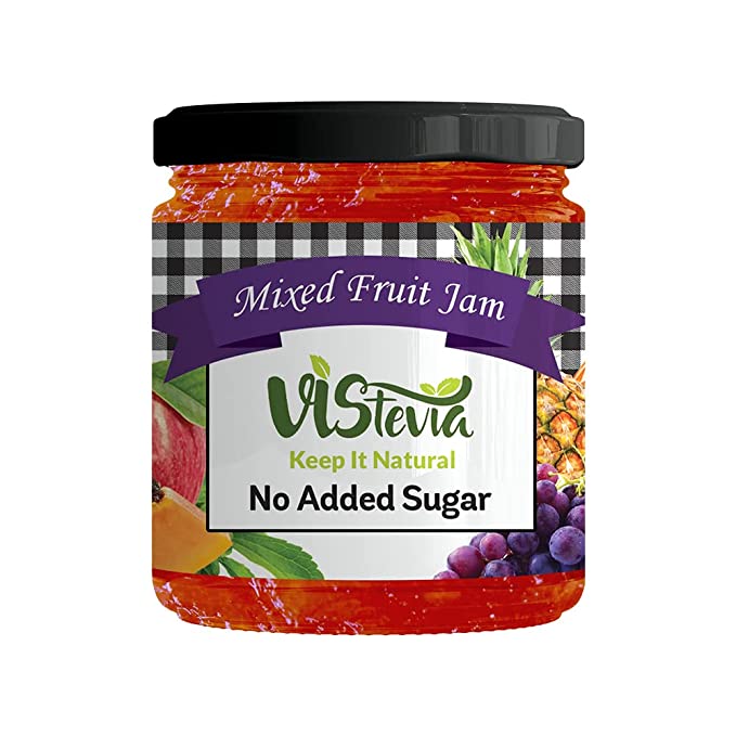 Sugar-Free Stevia Mixed Fruit & Strawberry Jam – Pack of 2 - 220g & 400g