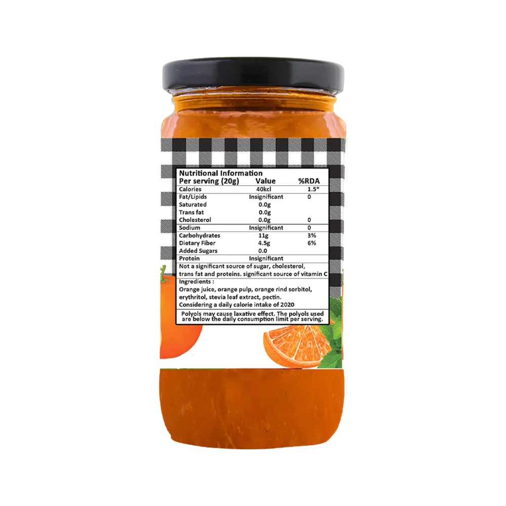 Sugar-Free Stevia Mixed Fruit & Orange Jam – Pack of 2 - 220g & 400g